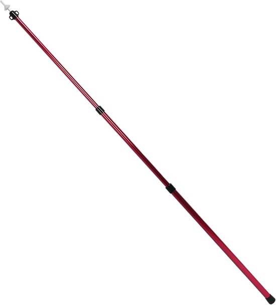 Luifelstok Uitschuifbaar - Tentstok Verstelbaar - Buiten Kamperen - Lichtgewicht Aluminium - 105cm Lengte - Rood van Merkloos	