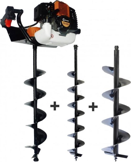 Lumag EB520G Benzine grondboor D200mm | Grondboormachine 52cc van Lumag