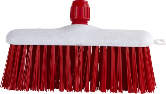 Luva Straatbezem met Steelhouder 30 cm Rood/Wit van Luva