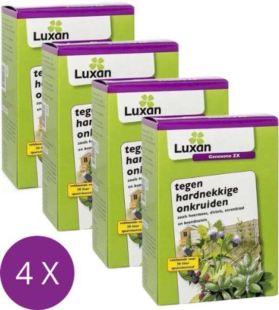 Luxan Genoxone Zx Concentraat - Onkruidbestrijding - 4 x 250 ml - Garden Select van Merkloos	