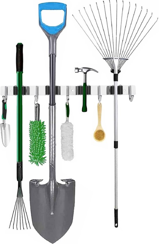 Luxe Bezemhouder - Opbergsysteem - Bezem ophangsysteem - Ophanghaken - Tuingereedschap - Gereedschap opbergen - Zwart van SimplyNice