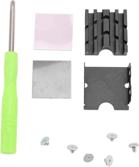 M.2 2230 SSD Heat Sink - M.2 PCIE NVME SSD Koeler met Silicona Thermische Pads - PC M.2 NVME SSD Dubbelzijdige Koeler voor Computer, Desktop, Laptop van Merkloos	