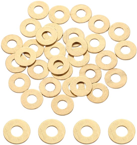 M5 Messing Platte Wasmachine, 100 Stks 5mm ID 12mm OD 1mm Dikte Metrische Wasringen Metalen Afdichting Voor Schroeven Bouten Fabrieken Thuis Buitenprojecten