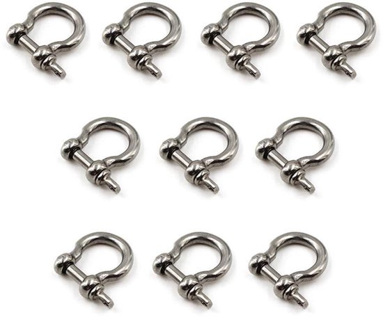 M6 schakels 304 roestvrij staal (10 stuks)