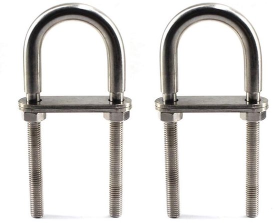 M8x120 ijzer 304 roestvrij staal U-bout (2 stuks)