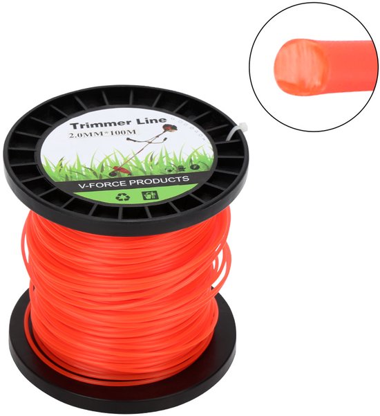 Maai- en trimdraad 2 mm, 100 m, voor grastrimmers en bosmaaiers