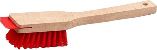 Maaidek Schraper - Grasmaaier Borstel - Tuinonderhoud - Gebogen Schraper - 40.5 cm - Hout