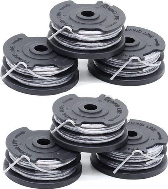 Maaidraad - 6 stuks - Geschikt voor Bosch EasyGrassCut - Ø 1,6 MM - Draadspoel voor Grastrimmer - 5 Meter - Trimmerdraad van Merkloos	
