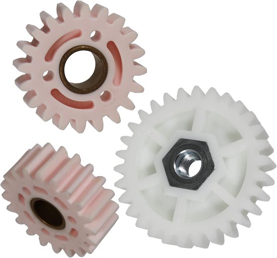 Maaier Onderdelen Set - Tandwiel Kit - Gazon Onderhoud - Premium Kwaliteit - Wit 77mm - Wit en Roze