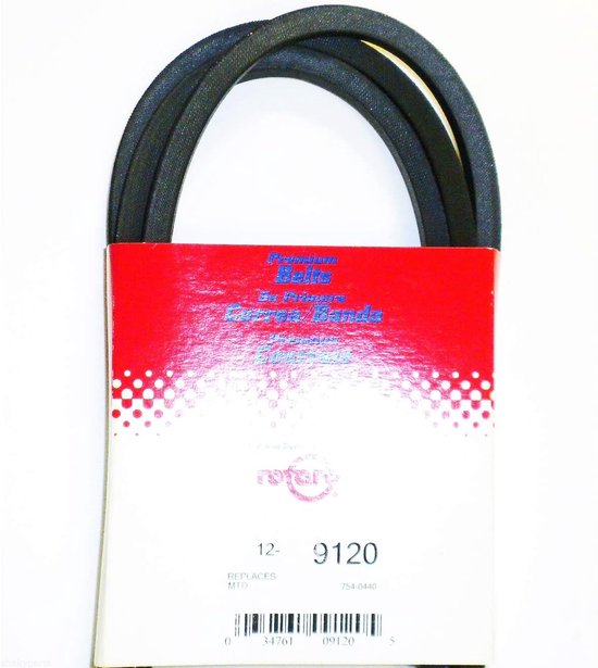 Maaier Riem - Vervangende riem - Gazononderhoud - Duurzaam rubber - 12.7 cm - Zwart