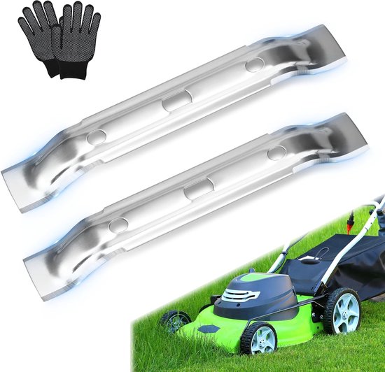 Maaimessen, 2 stuks, reservemessen voor robotmaaiers, 20 cm, compatibel met Stihl robotmaaier iMOW RMI 422/422P/422PC, Viking MI 632/632P/632C/632PC, roestvrijstalen maaimessen van Merkloos	