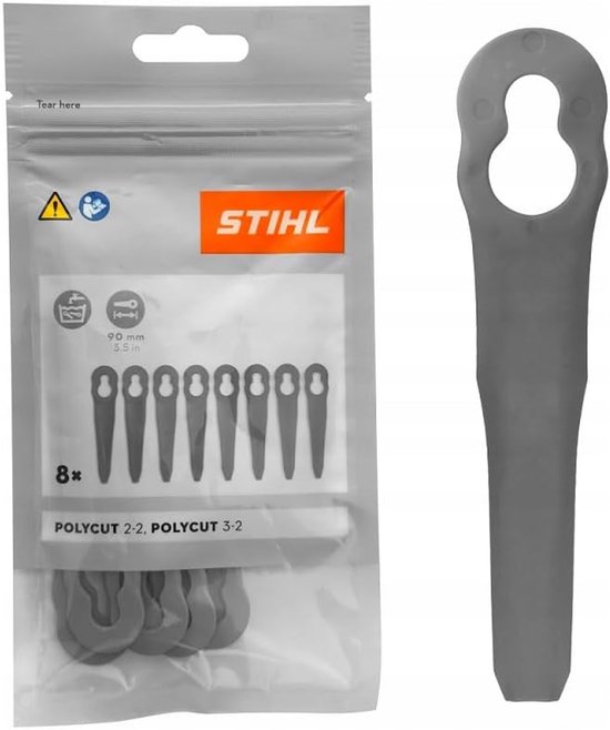 Maaimessen voor Stihl FSA30 en FSA45 - 8 stuks - Origineel - Polycut 2-2 en 3-2 van Merkloos	