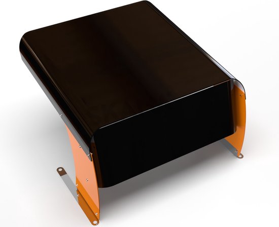 maairobotgarage in zwart en oranje. Zonnedak. Gemaakt van 3 mm dik composiet aluminium en roestvrij staal. van Yard Force