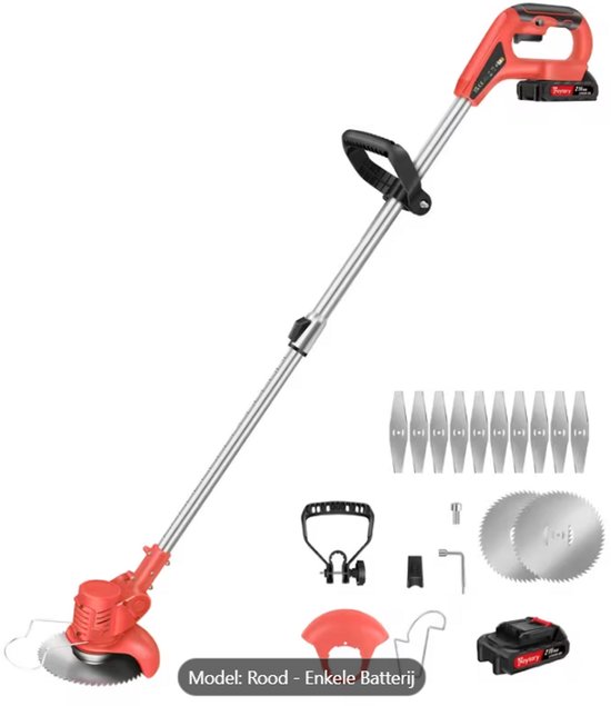 Machine ALLEEN 21V Grasmaaier Draadloze Grastrimmer Telescopisch Lichtgewicht Onkruidtrimmer 1500mAh Accu Elektrische Tuintrimmer