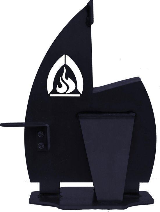 Magma Houtklover zwart incl. hamer en hamerhouder | Houtsplitter | Geen bijl nodig | Houtklover voor aanmaakhout | Zwart | metaal van Magma