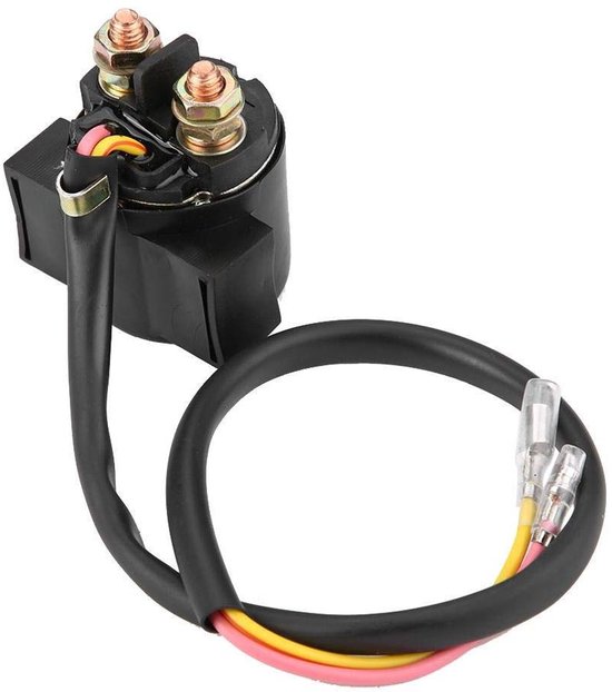 Magneetschakelaar Relais - Startrelais Motor - Motorstart Ondersteuning - Directe Vervanging - 24 cm Kabellengte - Zwart