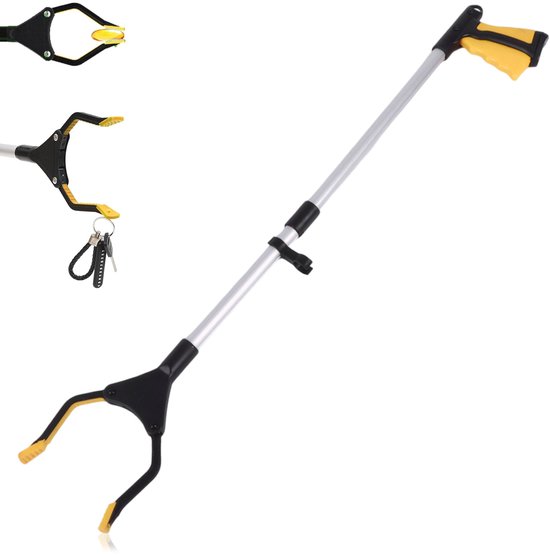 Magnetische Grijptang - 79cm Verlengbare Oprapertang - Voor Senioren/Tuin - Met Vouwbaar Design - Oranje - 9cm Grip - 1 Stuk van Merkloos	