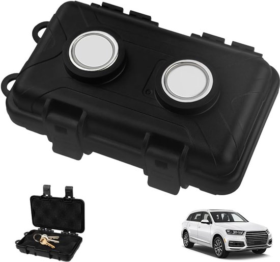 Magnetische sleutelhouder voor onder de auto - Magnetisch sleutelkastje - Sleutelverberger voor auto - Waterdichte auto-opbergdoos - Krachtige magneet - Emergency key boxes - 1pcs - 2pcs van Merkloos	