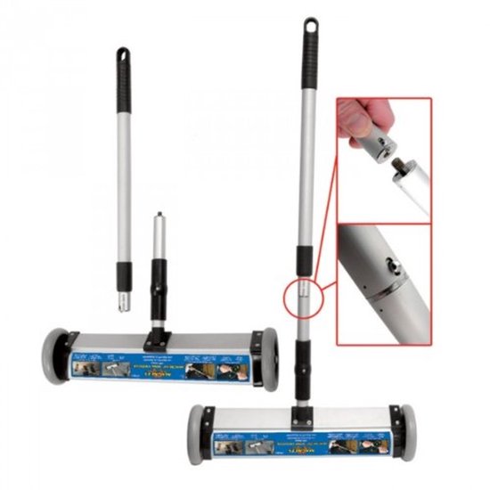 Magnetische veegmachine met keramische ferrietmagneten - breedte 325mm - bodemvrijheid 25mm - ideale oplossing voor het reinigen van grote oppervlakken van Merkloos	