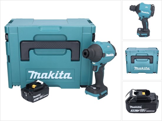 Makita DAS 180 F1J accu-blazer 18 V borstelloos + 1x accu 3,0 Ah + Makpac - zonder oplader van Merkloos	