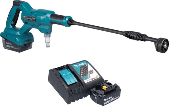 Makita DHW 180 RF1 accudrukreiniger 18 V 24 bar + 1x oplaadbare accu 3.0 Ah + lader van Makita