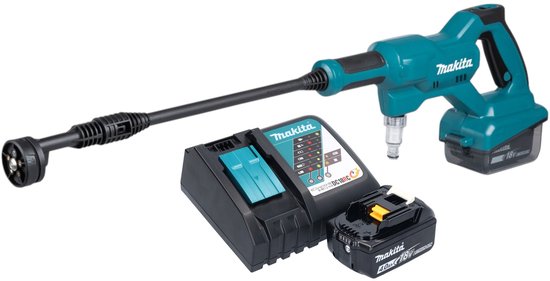 Makita DHW 180 RM1 accudrukreiniger 18 V 24 bar + 1x oplaadbare accu 4.0 Ah + lader