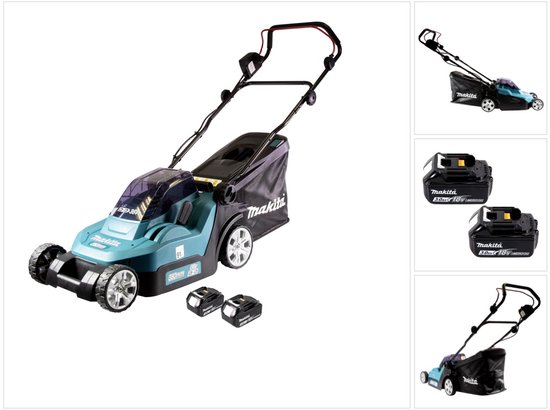 Makita DLM 382 F2 accu grasmaaier 36 V ( 2x 18 V ) 38 cm 40 l + 2x accu 3.0 Ah - zonder lader van Makita