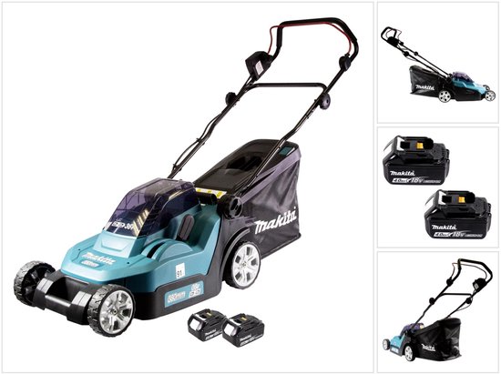Makita DLM 382 M2 accu grasmaaier 36 V ( 2x 18 V ) 38 cm 40 l + 2x accu 4,0 Ah - zonder oplader