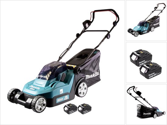 Makita DLM 432 G2 accu-grasmaaier 36 V (2x 18 V) 43 cm + 2x accu 6,0 Ah - zonder oplader