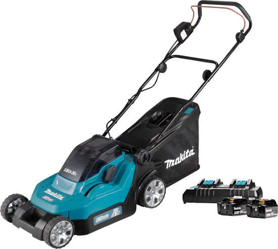 Makita DLM382PT2 Accu Grasmaaier 38cm 2x18V 5.0Ah van Makita