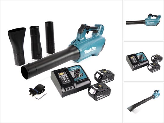 Makita DUB 184 RG accu-blazer 18 V borstelloos + 2x accu 6.0 Ah + lader van Makita