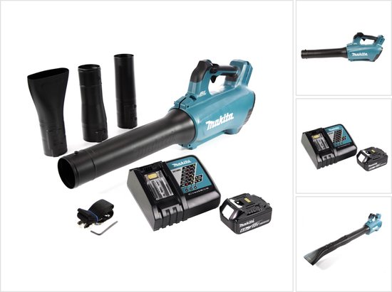Makita DUB 184 RG1 accu-blazer 18 V borstelloos + 1x oplaadbare accu 6.0 Ah + lader van Makita