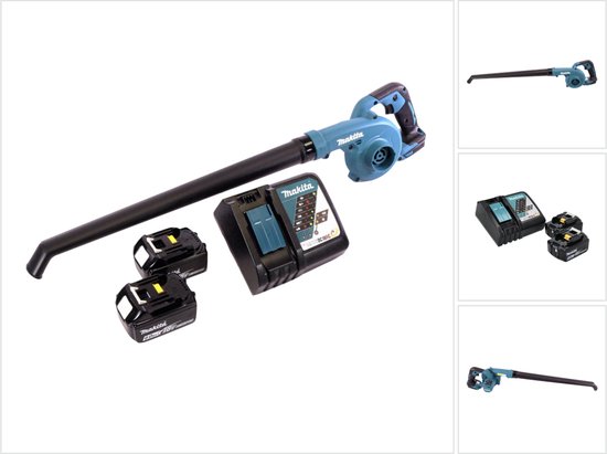 Makita DUB 186 RG accubladblazer Bladblazer 18 V + 2x oplaadbare accu 6.0 Ah + lader van Makita