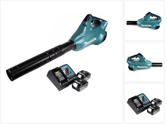 Makita DUB 362 RF accubladblazer 2x18V + 2x accu 3.0Ah + lader