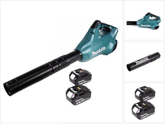 Makita DUB 362 T 2x18 volt accu bladblazer + 2x 5 Ah accu - zonder lader van Merkloos	