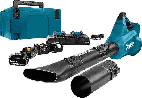 Makita DUB184PT4J 18V Li-Ion accu bladblazer set (4x 5,0Ah) incl. Mbox - 780m³/uur - koolborstelloos van Makita