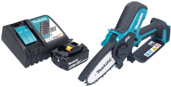 Makita DUC 101 RG01 accu takzaag 18 V 10 cm borstelloos + 1x accu 6,0 Ah + oplader van Merkloos	
