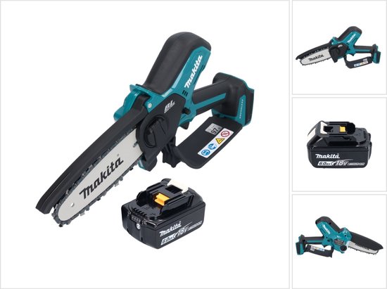 Makita DUC 150 G accu kettingzaag 18 V 15 cm borstelloos + 1x accu 6,0 Ah - zonder lader van Merkloos	