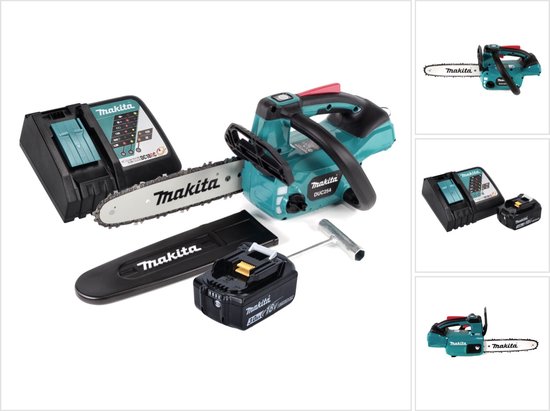 Makita DUC 254 RF1 accu-kettingzaag - 18 V 25 cm borstelloos + 1x accu 3.0 Ah + lader van Merkloos	