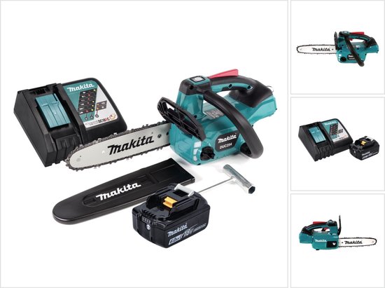 Makita DUC 254 RG1 accu-kettingzaag 18 V 25 cm borstelloos + 1x accu 6.0 Ah + lader van Merkloos	