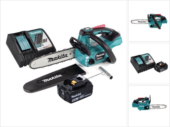 Makita DUC 254 RT1 accu-kettingzaag 18 V 25 cm borstelloos + 1x accu 5.0 Ah + lader