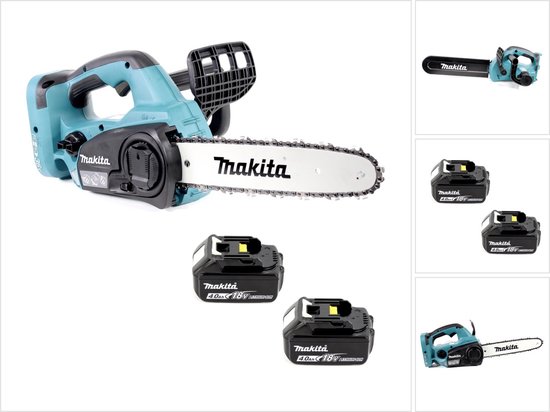 Makita DUC 302 M2 Accu-kettingzaag 36V ( 2x18V ) 30 cm + 2x 4.0 Ah accu - zonder oplader