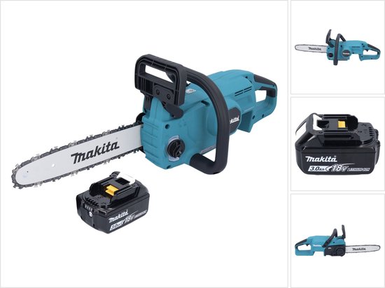 Makita DUC 307 F1X2 Accu-kettingzaag 18 V 30 cm 7,7 m/s Borstelloos + 1x accu 3.0 Ah - zonder lader van Makita