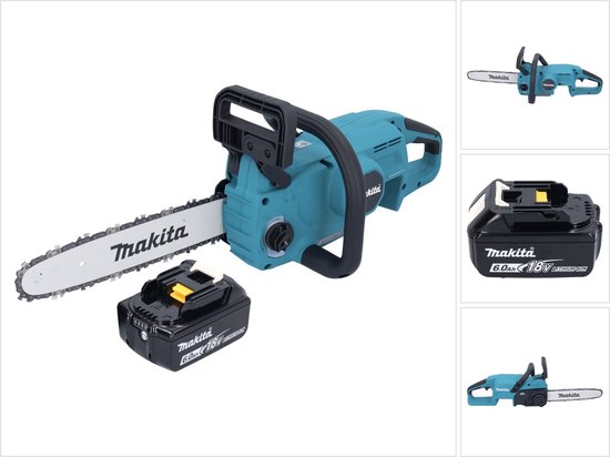 Makita DUC 307 G1X2 Accu-kettingzaag 18 V 30 cm 7,7 m/s Borstelloos + 1x accu 6.0 Ah - zonder oplader van Makita