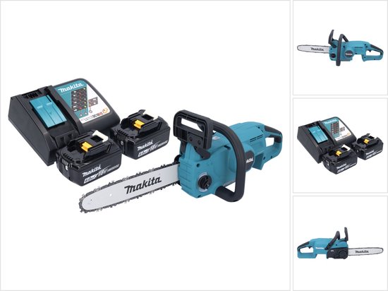 Makita DUC 307 RGX2 Accu-kettingzaag 18 V 30 cm 7,7 m/s Borstelloos + 2x accu 6.0 Ah + lader van Makita