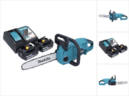 Makita DUC 307 RTX2 Accu-kettingzaag 18 V 30 cm 7,7 m/s Borstelloos + 2x accu 5.0 Ah + lader van Makita