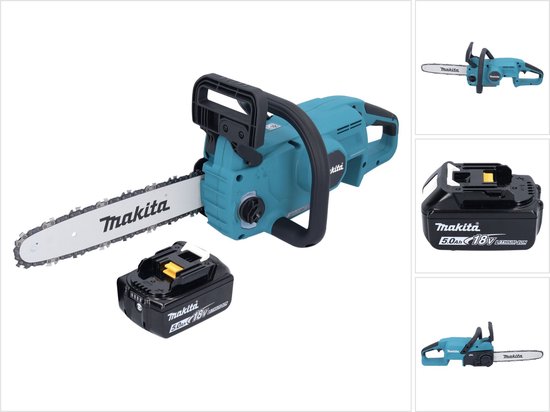 Makita DUC 307 T1X2 Accu-kettingzaag 18 V 30 cm 7,7 m/s Borstelloos + 1x accu 5.0 Ah - zonder lader van Makita