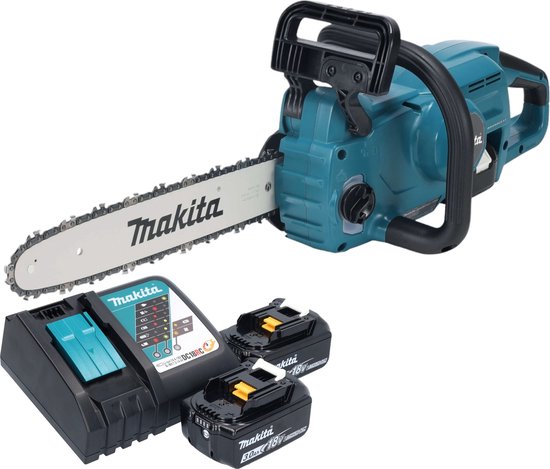 Makita DUC 357 RF2X3 accu-kettingzaag 18 V 35 cm borstelloos + 2x accu 3.0 Ah + lader van Makita