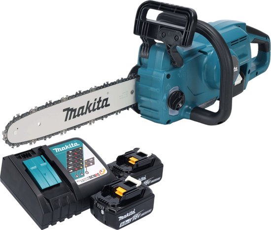 Makita DUC 357 RT2X3 accu-kettingzaag 18 V 35 cm borstelloos + 2x accu 5.0 Ah + lader van Makita