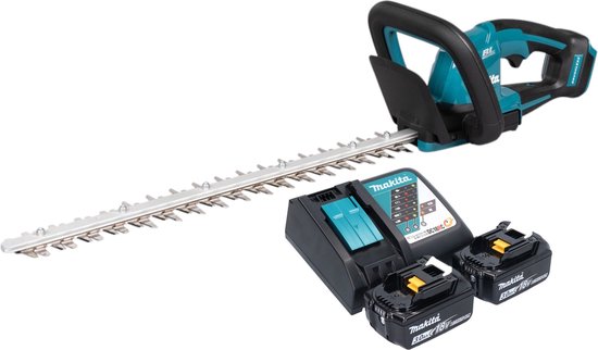 Makita DUH 506 RF2 accu heggenschaar 18 V 50 cm borstelloos + 2x accu 3.0 Ah + lader van Merkloos	